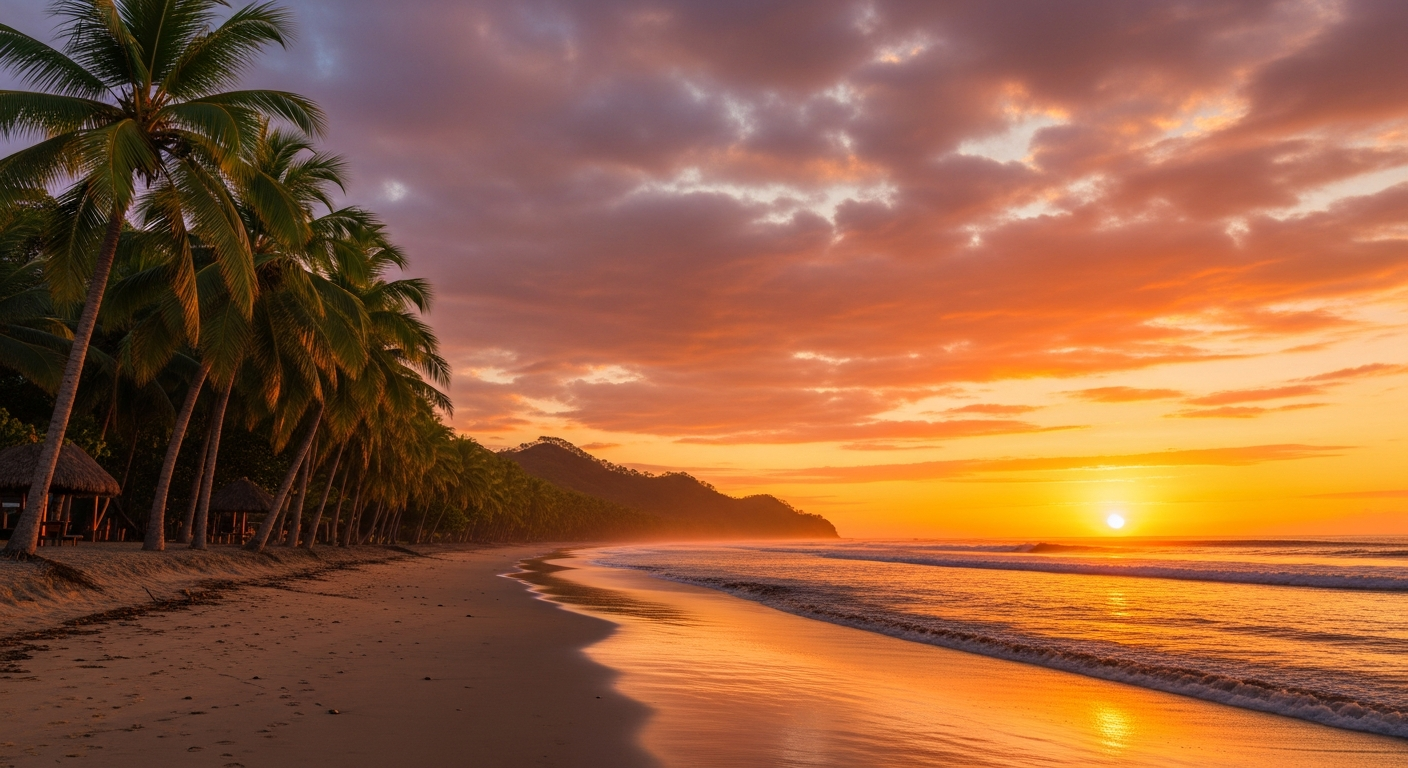 Costa Rica Pacific coast sunset